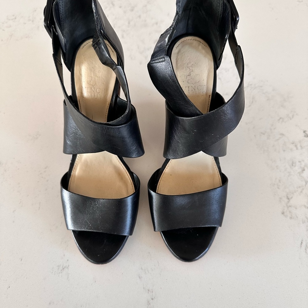 Black Leather Women's Sandals